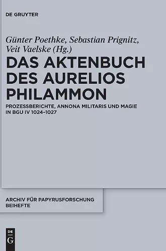 Das Aktenbuch des Aurelios Philammon cover
