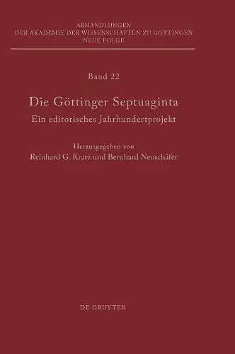 Die Göttinger Septuaginta cover