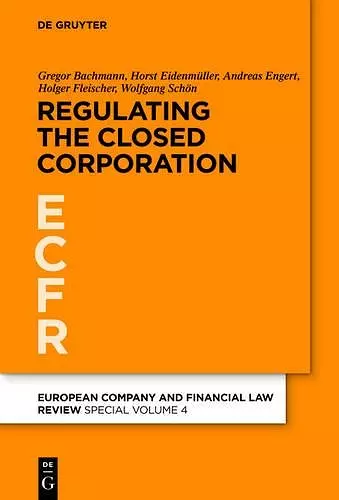 Regulating the Closed Corporation cover