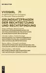 Grundsatzfragen der Rechtsetzung und Rechtsfindung cover