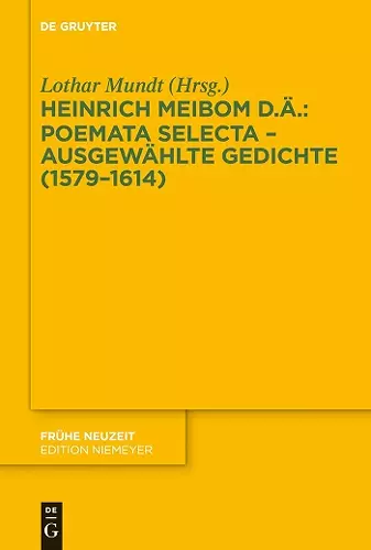Poemata selecta – Ausgewählte Gedichte (1579–1614) cover