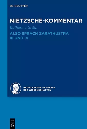 Kommentar zu Nietzsches "Also sprach Zarathustra" III und IV cover