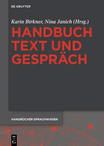 Handbuch Text und Gespräch cover