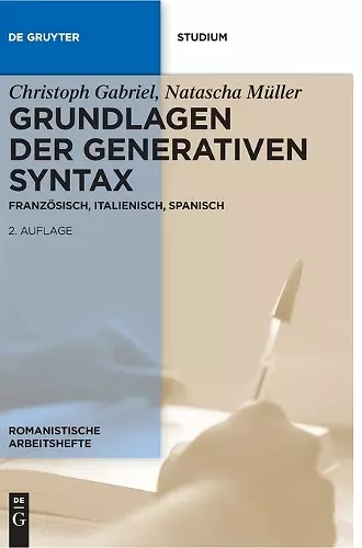 Grundlagen der generativen Syntax cover
