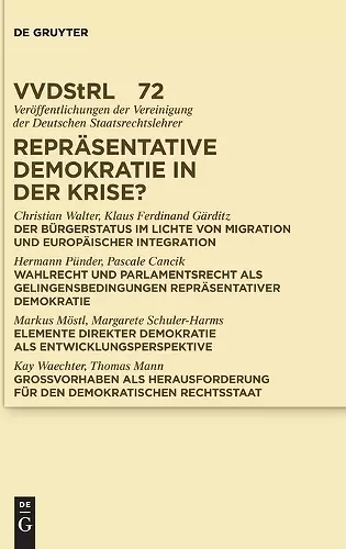 Repräsentative Demokratie in der Krise? cover