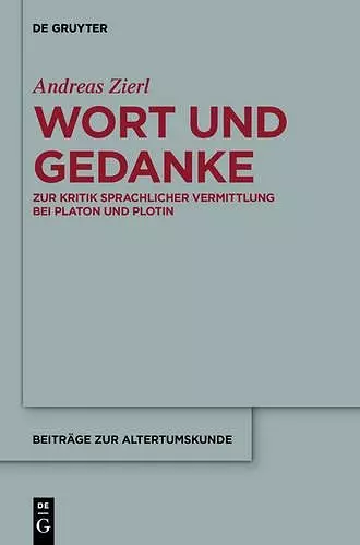 Wort und Gedanke cover