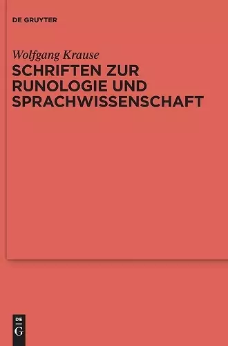 Schriften Zur Runologie Und Sprachwissenschaft cover