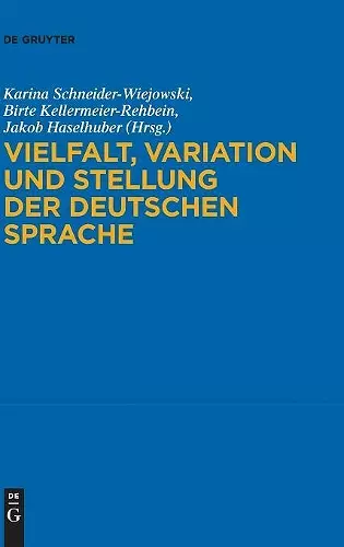 Vielfalt, Variation und Stellung der deutschen Sprache cover