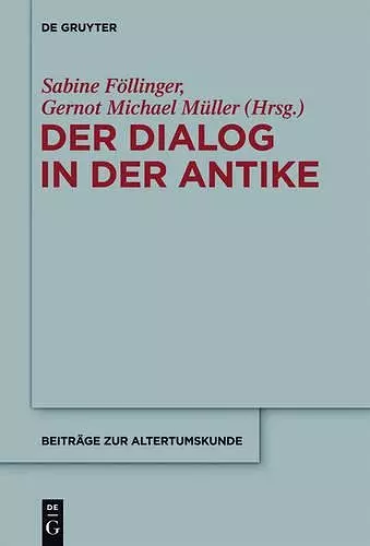 Der Dialog in der Antike cover