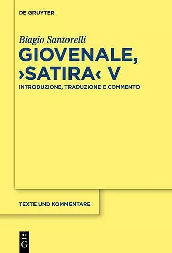 Giovenale, Satira V cover