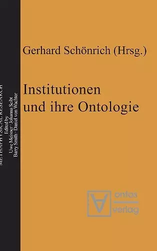 Institutionen und ihre Ontologie cover