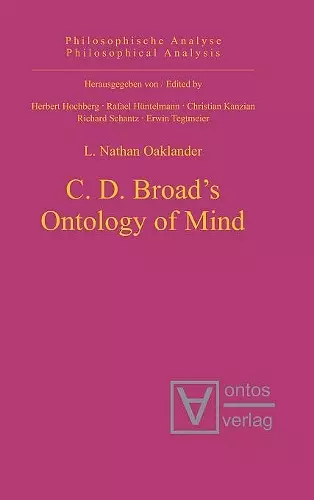 C. D. Broad's Ontology of Mind cover