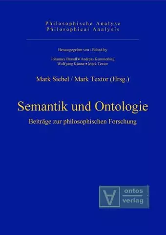 Semantik und Ontologie cover