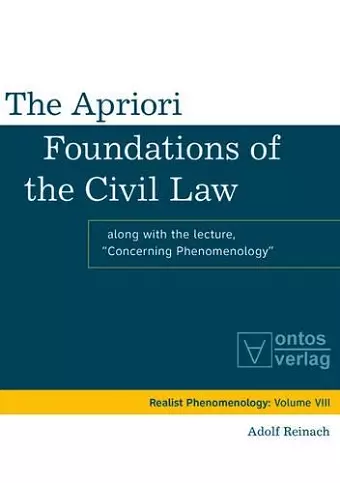 The Apriori Foundations of the Civil Law cover