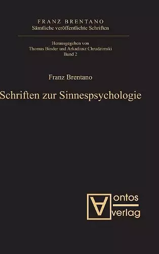 Sämtliche veröffentlichte Schriften, Band 2, Schriften zur Sinnespsychologie cover