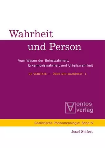 de Veritate - Über Die Wahrheit cover