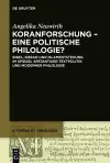 Koranforschung – eine politische Philologie? cover