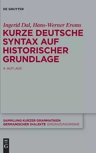 Kurze deutsche Syntax auf historischer Grundlage cover