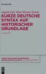 Kurze deutsche Syntax auf historischer Grundlage cover