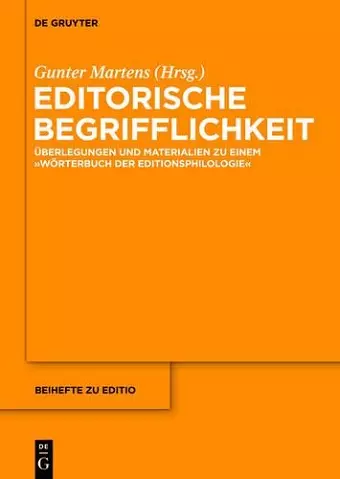 Editorische Begrifflichkeit cover