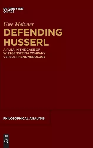 Defending Husserl cover