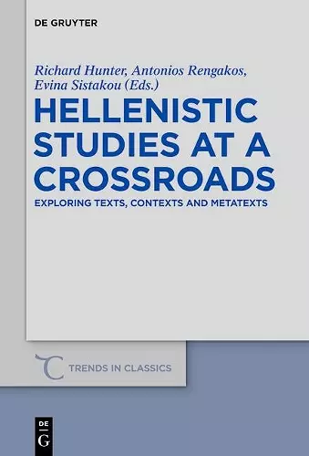 Hellenistic Studies at a Crossroads cover