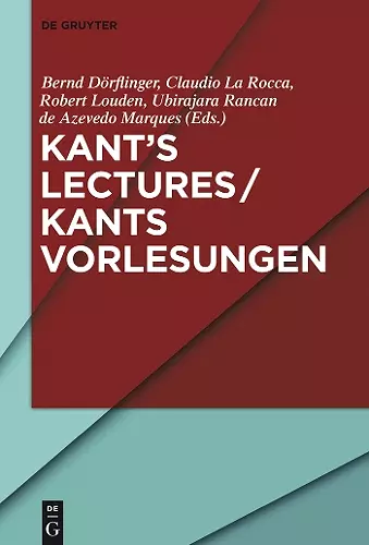 Kant’s Lectures / Kants Vorlesungen cover