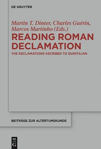 Reading Roman Declamation cover