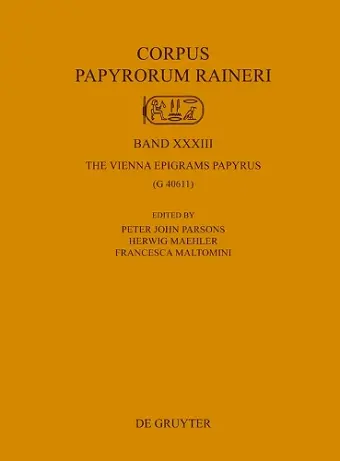 The Vienna Epigrams Papyrus cover