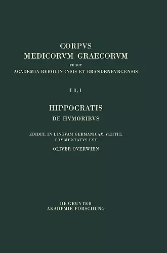 Hippocratis De humoribus cover