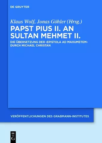 Papst Pius II. an Sultan Mehmet II. cover