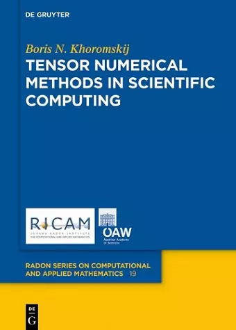 Tensor Numerical Methods in Scientific Computing cover