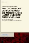 Philosophische Versuche über die menschliche Natur und ihre Entwickelung cover