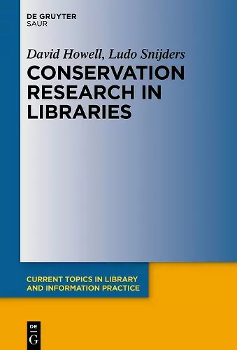 Conservation Research in Libraries cover