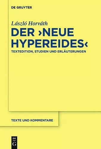 Der Neue Hypereides cover