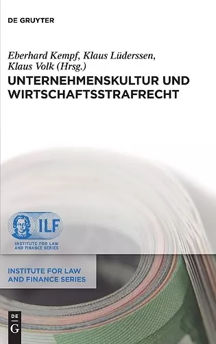 Unternehmenskultur und Wirtschaftsstrafrecht cover