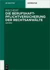 Die Berufshaftpflichtversicherung der Rechtsanwälte cover