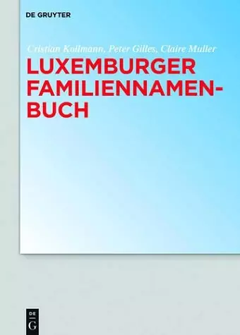 Luxemburger Familiennamenbuch cover