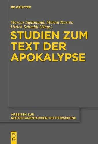 Studien zum Text der Apokalypse cover