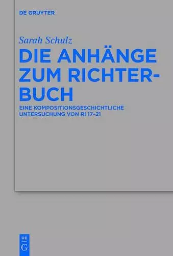 Die Anhänge zum Richterbuch cover