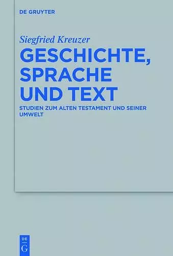 Geschichte, Sprache Und Text cover