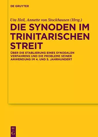 Die Synoden Im Trinitarischen Streit cover