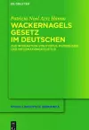 Wackernagels Gesetz im Deutschen cover