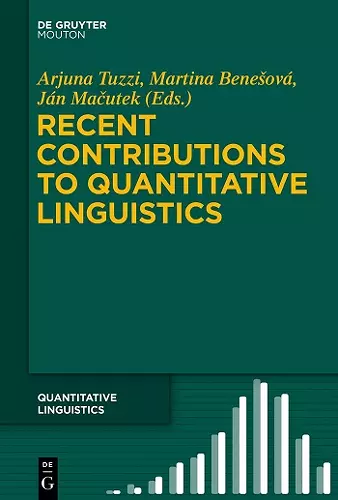 Recent Contributions to Quantitative Linguistics cover