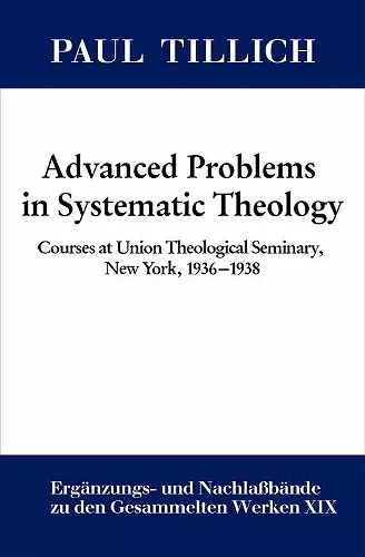 Advanced Problems in Systematic Theology cover