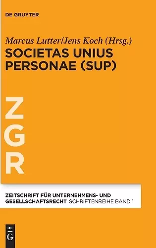 Societas Unius Personae (Sup) cover