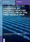 Handbook of British Literature and Culture of the First World War cover