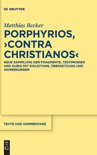 Porphyrios, Contra Christianos cover