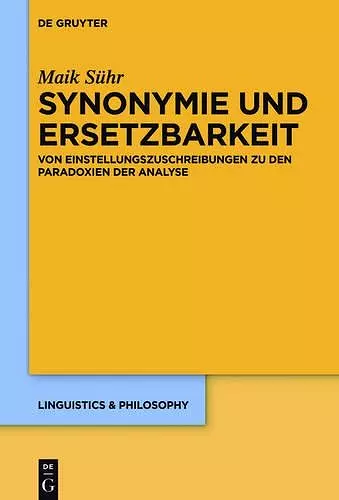 Synonymie und Ersetzbarkeit cover