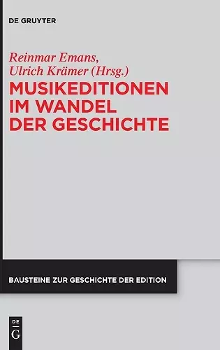 Musikeditionen im Wandel der Geschichte cover